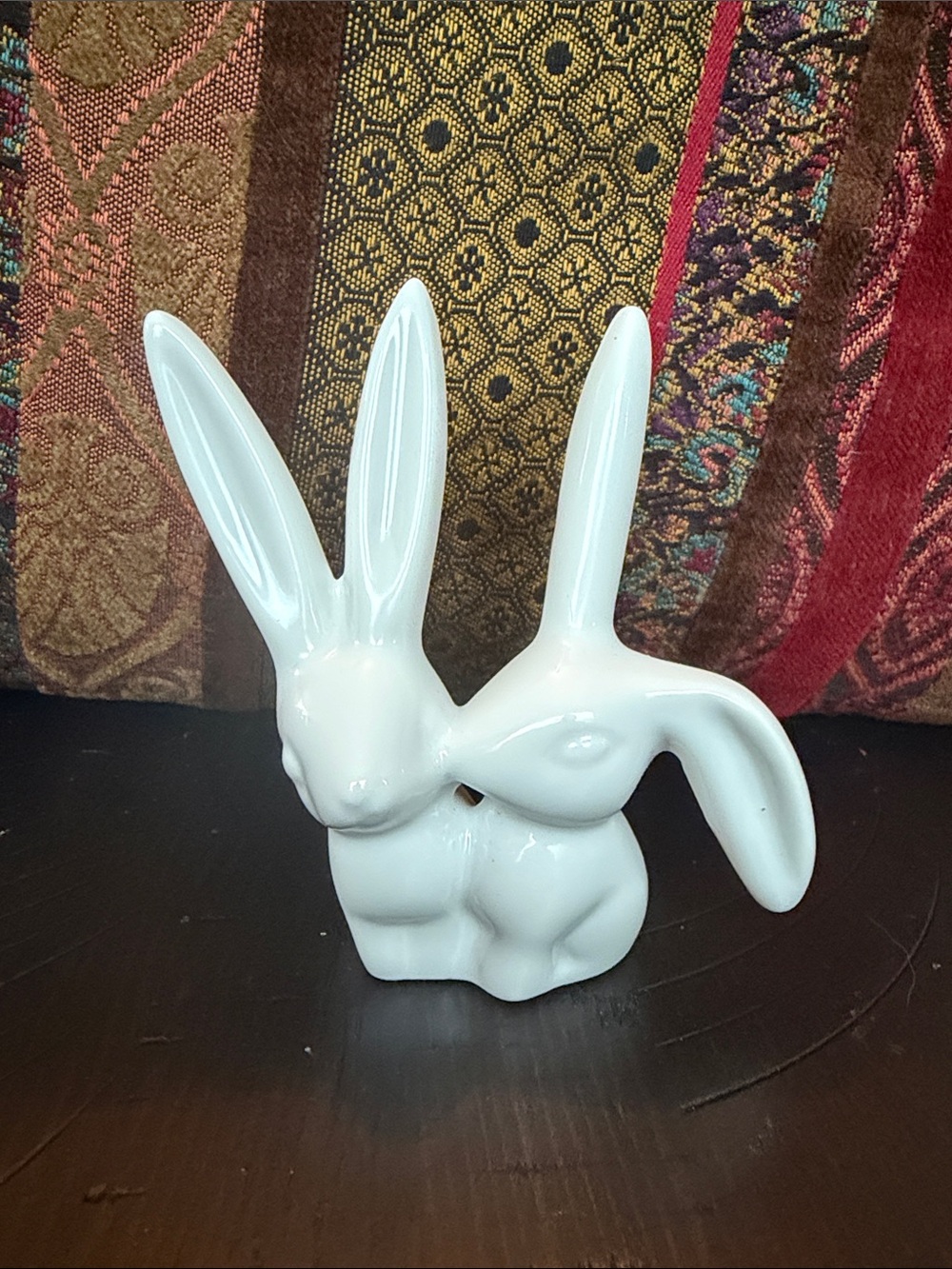 Cute Bunny White Porcelain Ring Holder